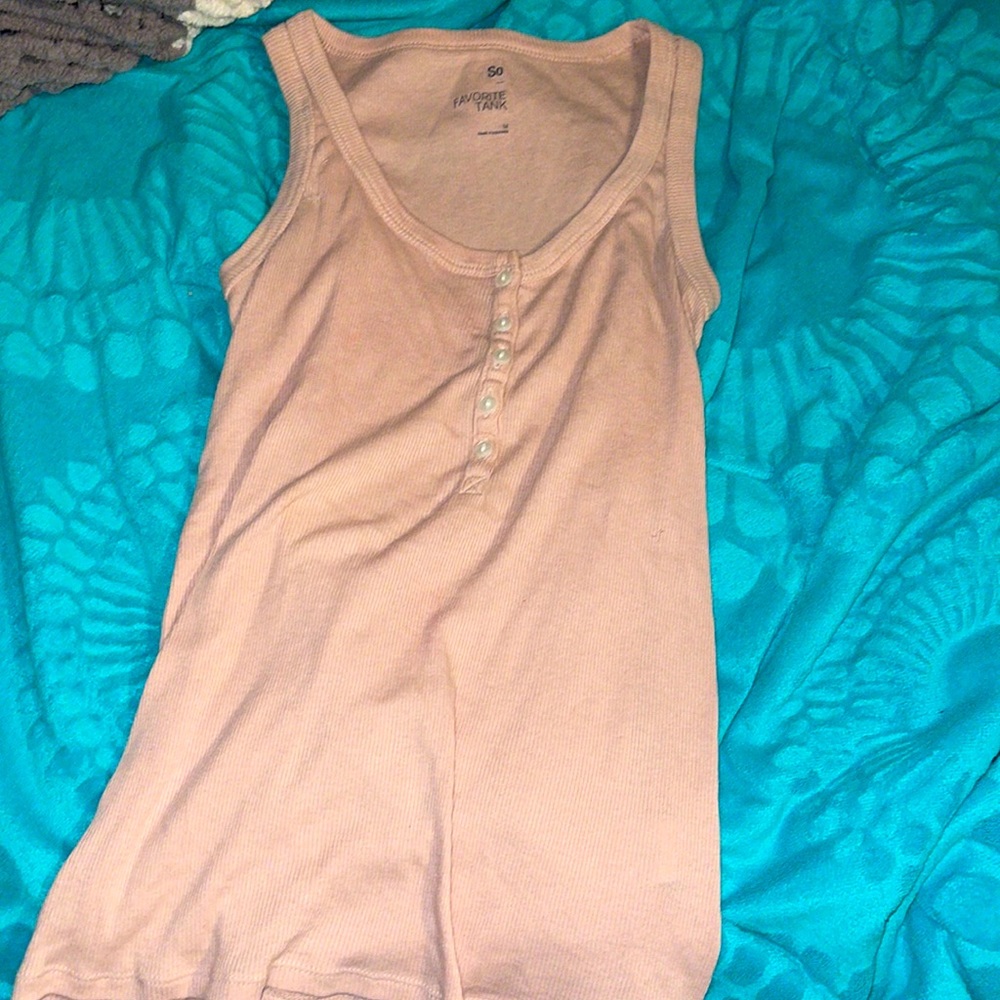 So brand size medium peach coral tank long slim fit size M